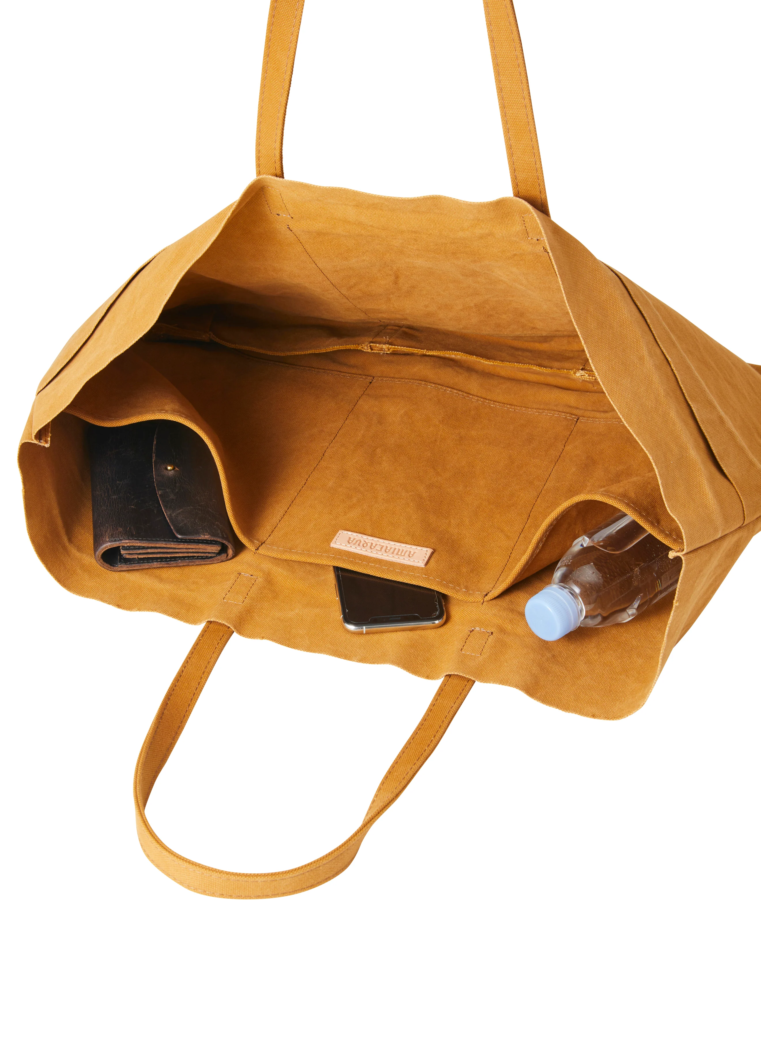 Washed Canvas 6 Pockets Tote Large - Image 5