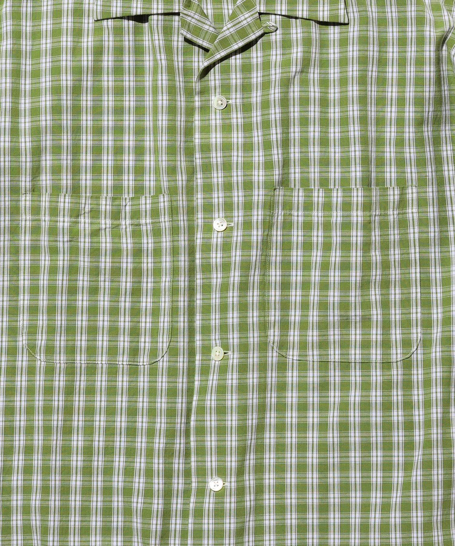 Open Collar 80/2 Madras Shirt - Image 10