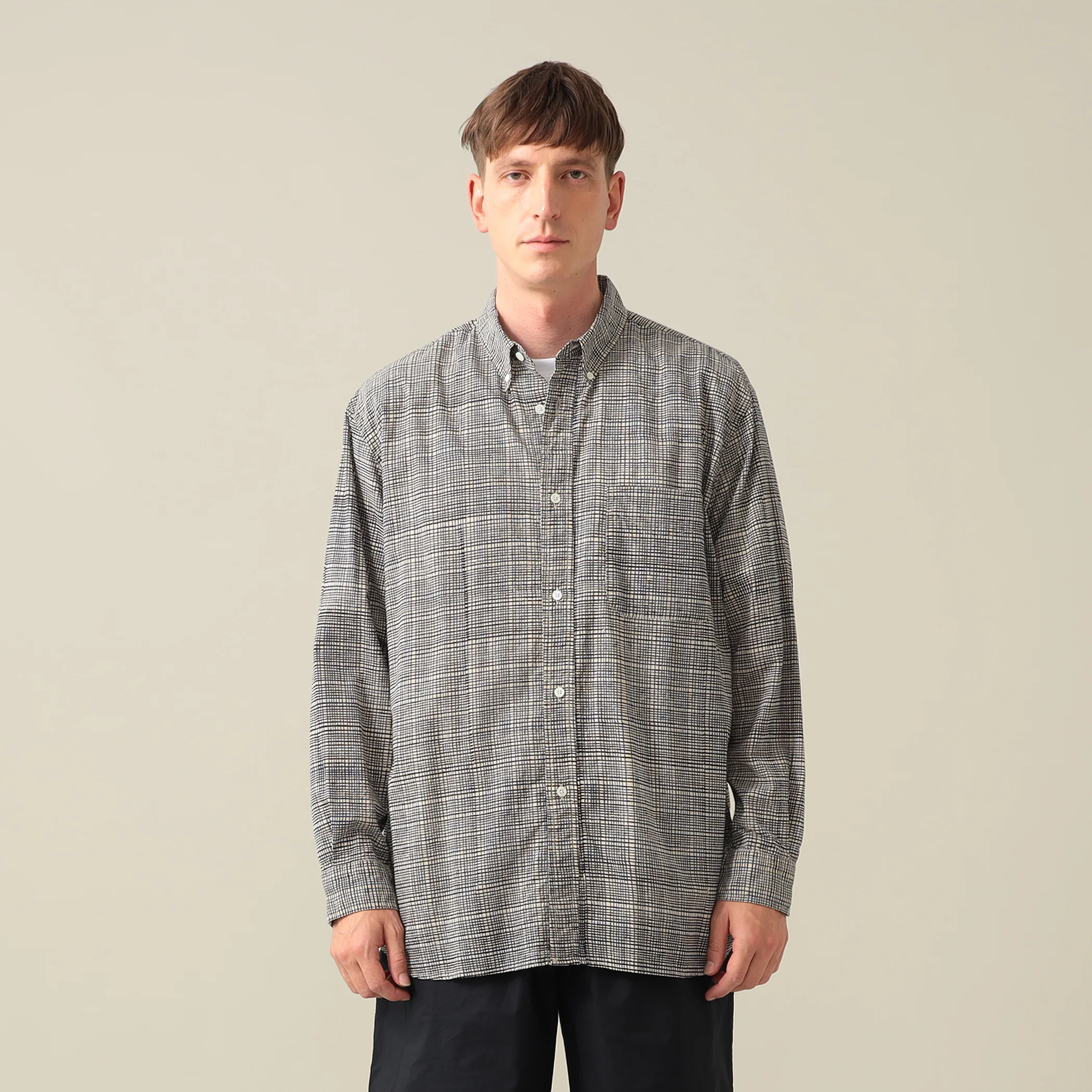 Bubbie Block Printed Button Down Shirt - Image 11